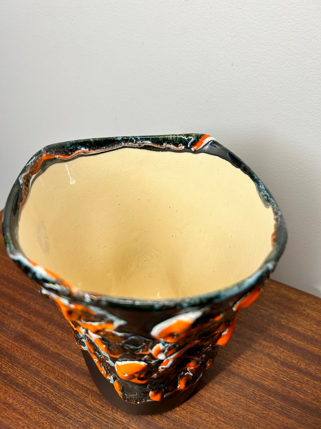 Vallauris ceramic lava vase from the 60s