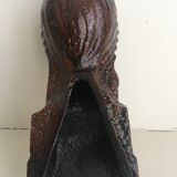 Glazed cast iron bust