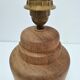 Lamp foot shape potiche solid wood turned vintage