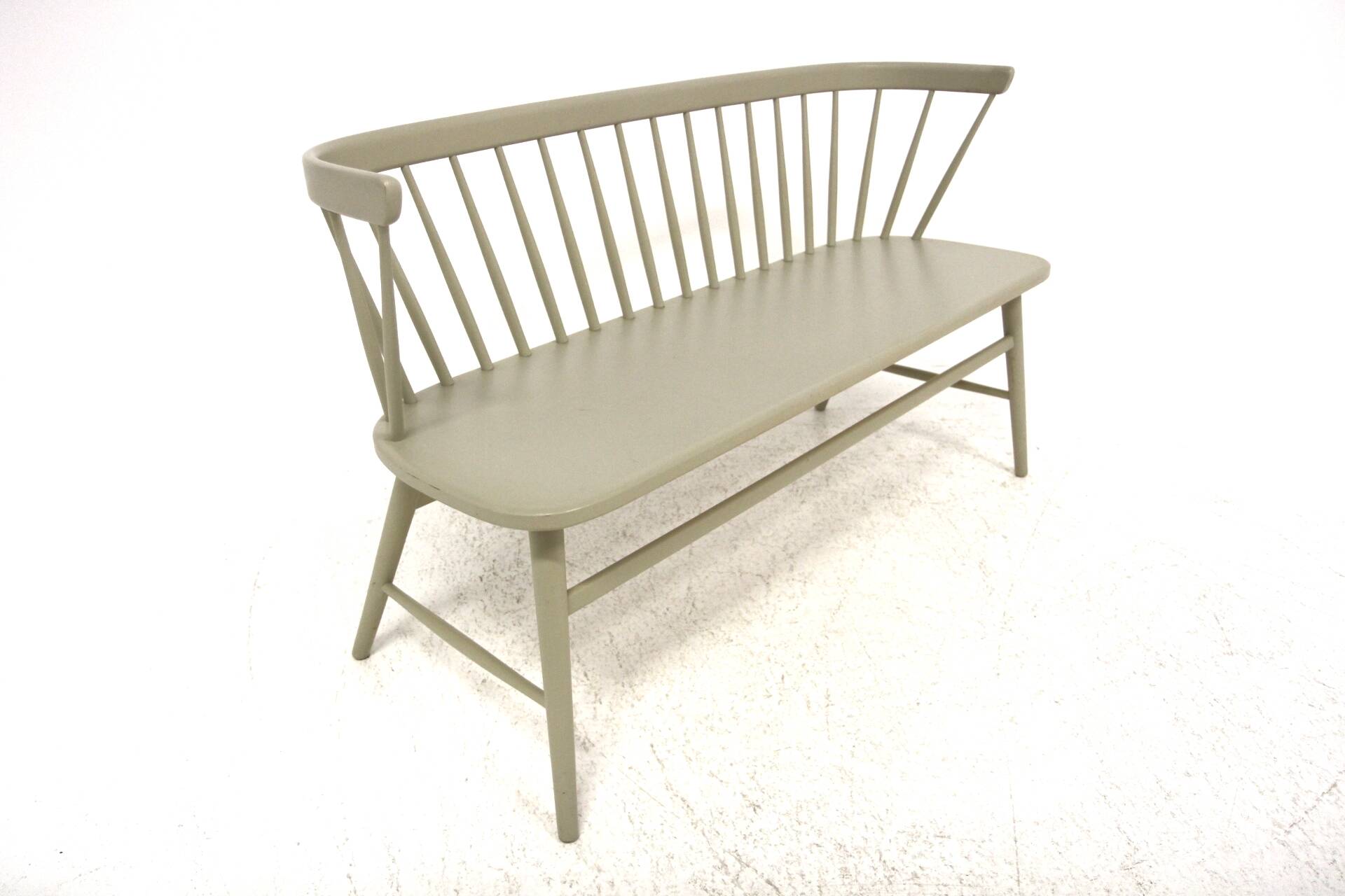 Scandinavian bench "Florida" in beech, Wigells brothers, Sweden, 1950