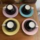 4 vintage coffee cups