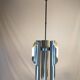 Chrome metal pendant lamp from the 1970s