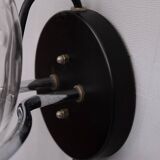 set Basket-Globe wall lamps with raindrop glass bowl by Raak, 1970s