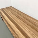 Ash table with spindle legs, solid beech and ash