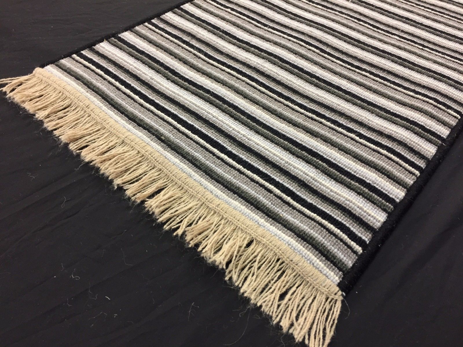 Beautifully Created Striped Runner, 60x200cm, bespoke, retro, home decor, Wool