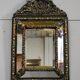 Mirror in repoussé brass, louis xiv style, napoleon iii era – xixth