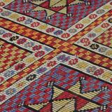 Tapis Kilim Vintage Turc Oushak 186x349 cm Laine Fait Main