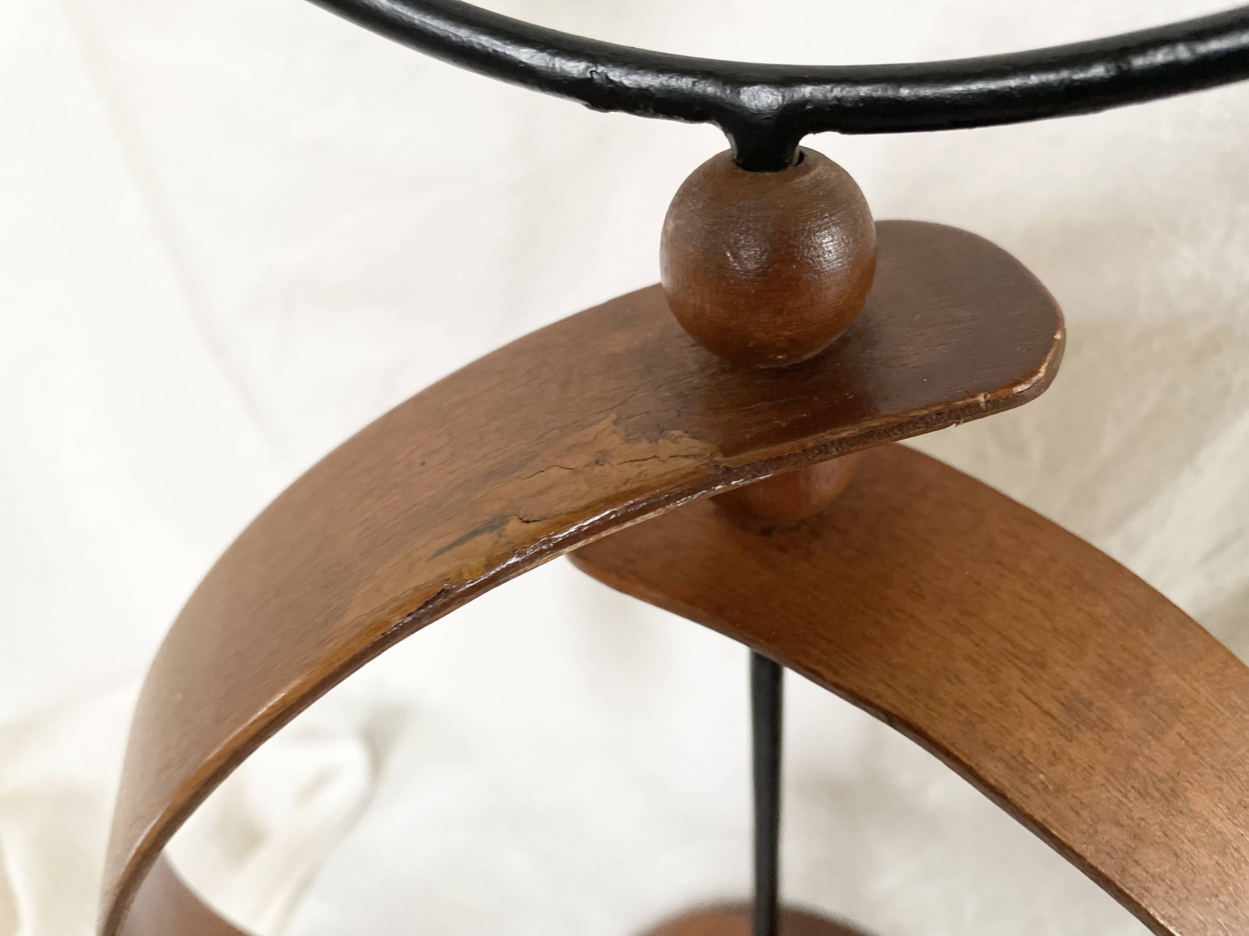 Danish teak candle holder