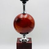 Lacquered metal table lamp Design by Philippe Barbier Vintage 1970