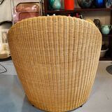Vintage Driade King Tubby Rattan Armchairs by Miki Astori