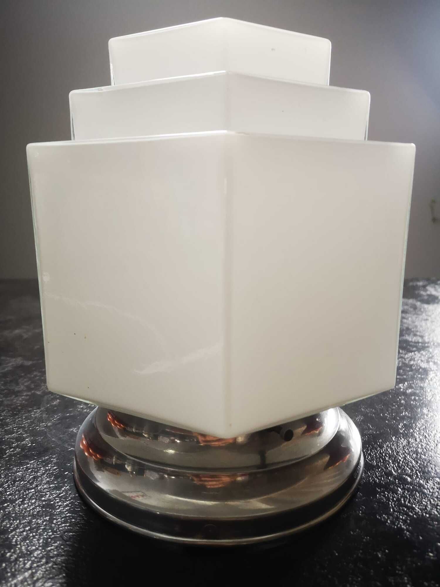 Ceiling lamp ancian skyscraper opaline art deco bahaus modernist 1930s