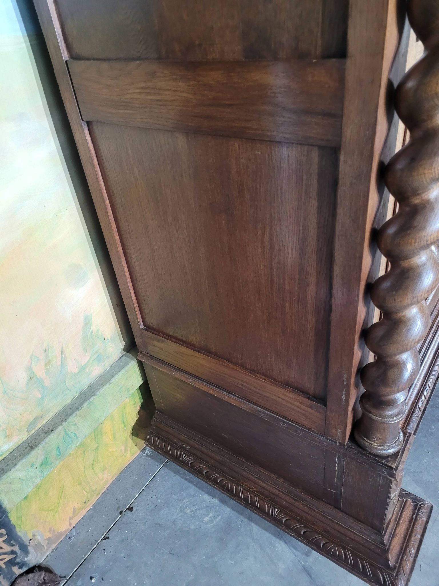 Large solid oak library