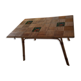 Dining table, bamboo and split rattan