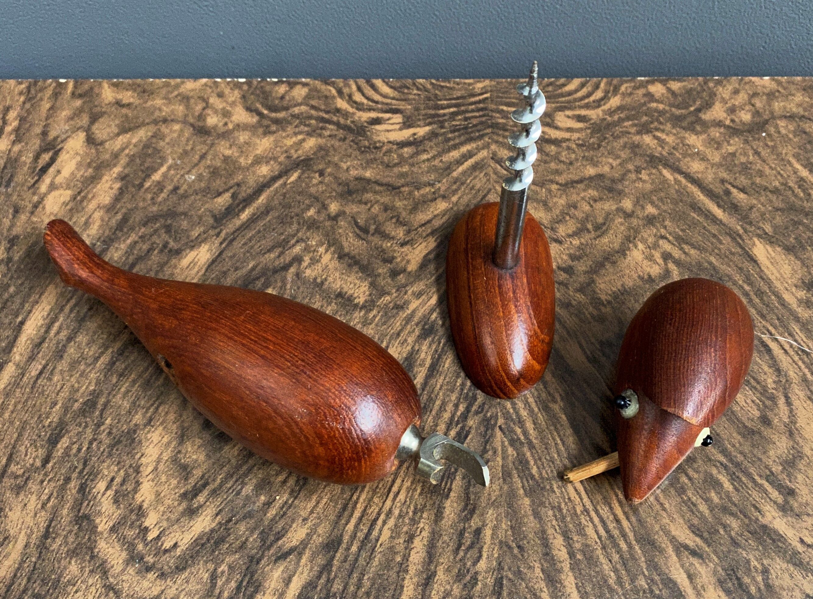 Teak bird bottle opener 1960s