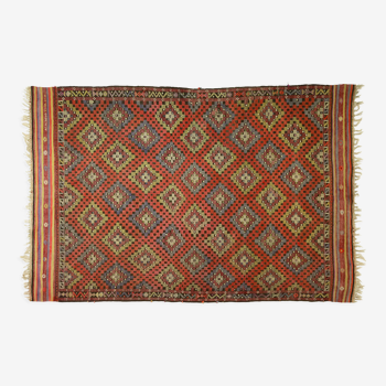 Anatolian handmade kilim rug 297 cm x 200 cm