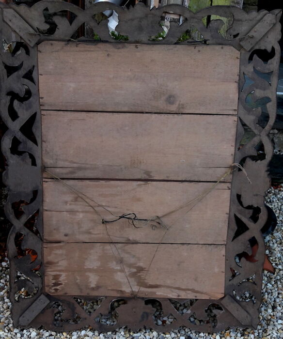 Miroir en bois sculpté ajouré 90x114cm