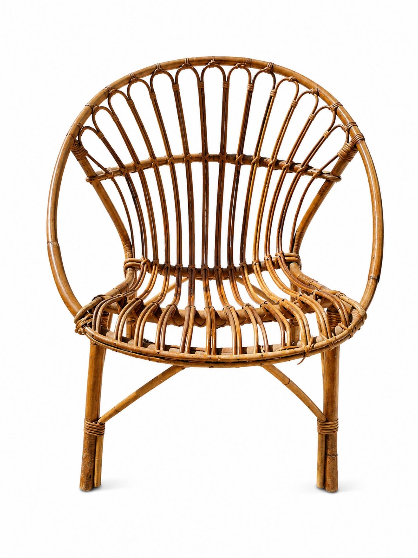 Vintage rattan armchair