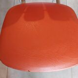 4 orange petal chairs, vintage