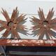 2 miroirs soleil bois et stuc doré