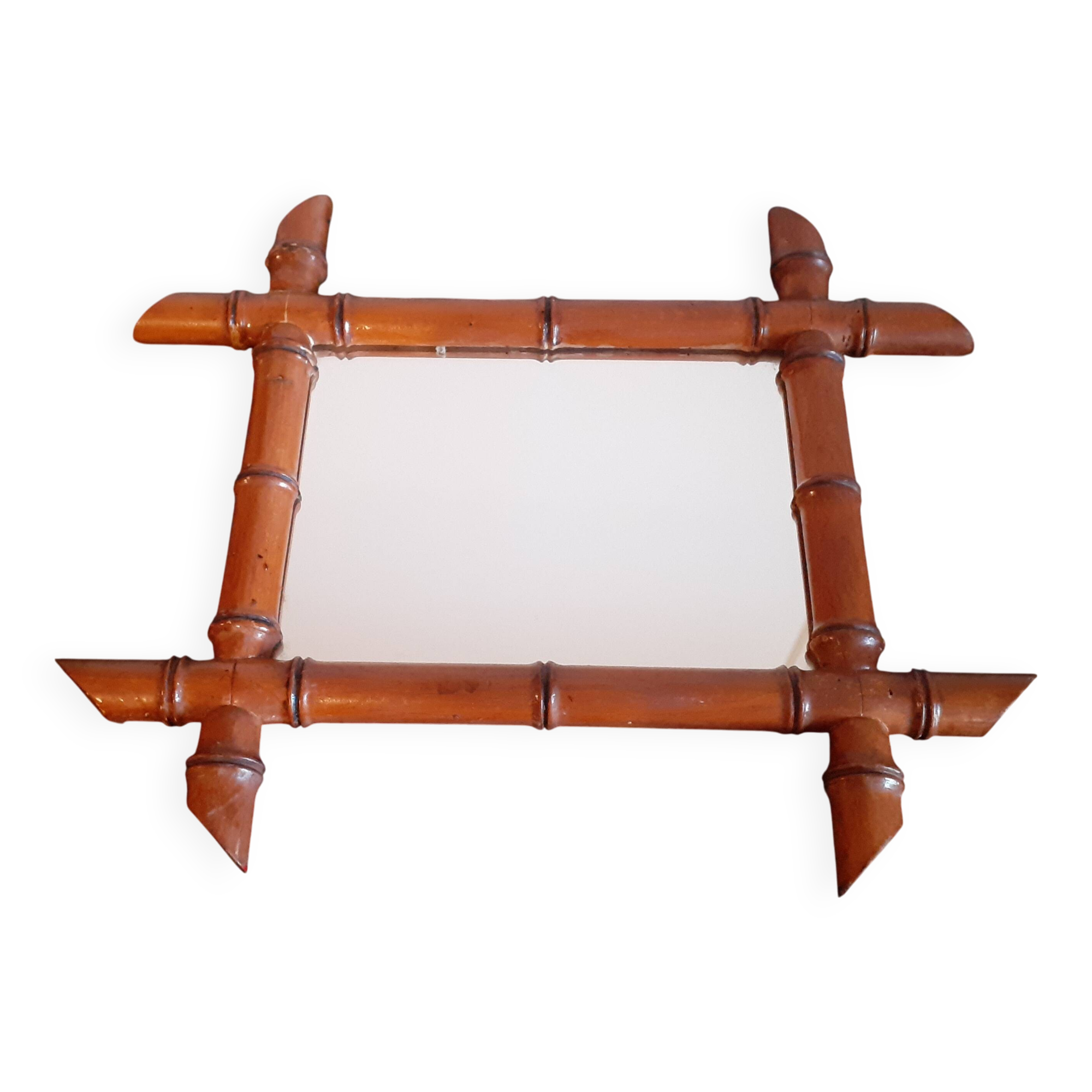 Antique barber mirror 40.5 cm x 34.5 cm