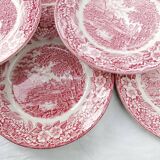 12 English dessert plates