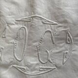 Pillowcase embroidered monogram OC