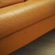 Orange leather sofa, Danish design, 1970s, production: Denmark