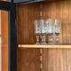 Black display cabinet