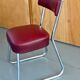 Office chairs in burgundy skaï 50s