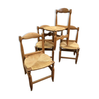 4 chairs by Guillerme & Chambron 1960
