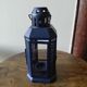 Navy blue metal candle lantern