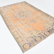 6x10 Turkish Light Orange Cream Vintage Rug, 195x313Cm