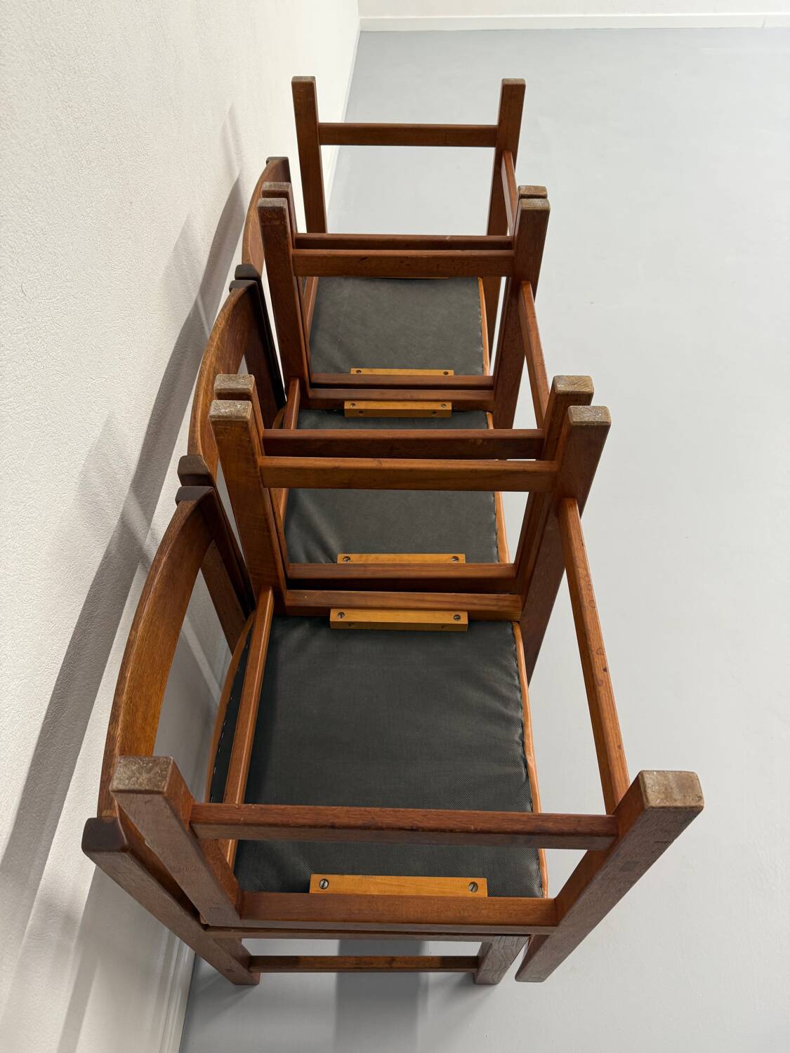 Lot of 6 old Scandinavian chairs "Corona" design 60s Lennart Bender