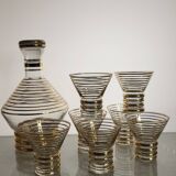 Porto Service / 7 Glasses and Art Deco Carafe