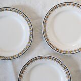Set of 6 dinner plates, Digoin Sarreguemines, Valence model