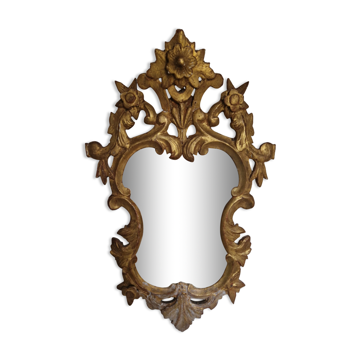 Miroir baroque doré 70 x 45 cm
