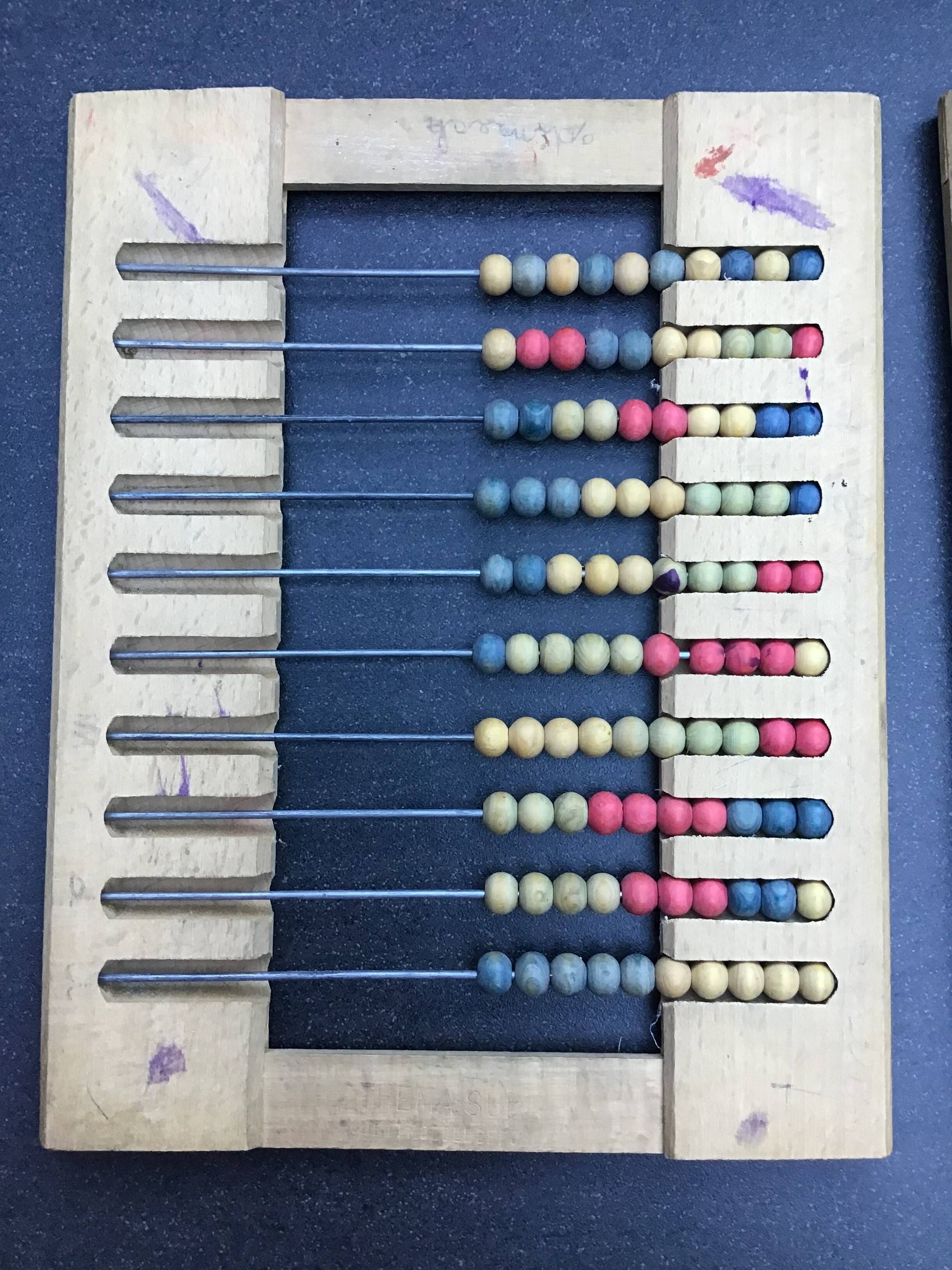 Boulier Chinois En Bois ISTOVO - 2 Pièces, 7 Colonnes, Outil éducatif Pour Calcul