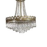 Antique brass hot air balloon chandelier with tassels