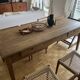 Large antique farmhouse table in solid wood – 194 cm