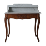 Louis XV-style toilet table in walnut and marble
