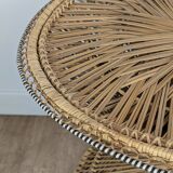 Diabolo rattan coffee table