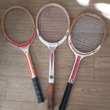 Series of 3 vintage tennis rackets