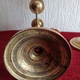 Pair of bronze candlesticks, 5 branches, half XXth period.