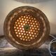 Vintage wall lamp in electric braided wicker to new