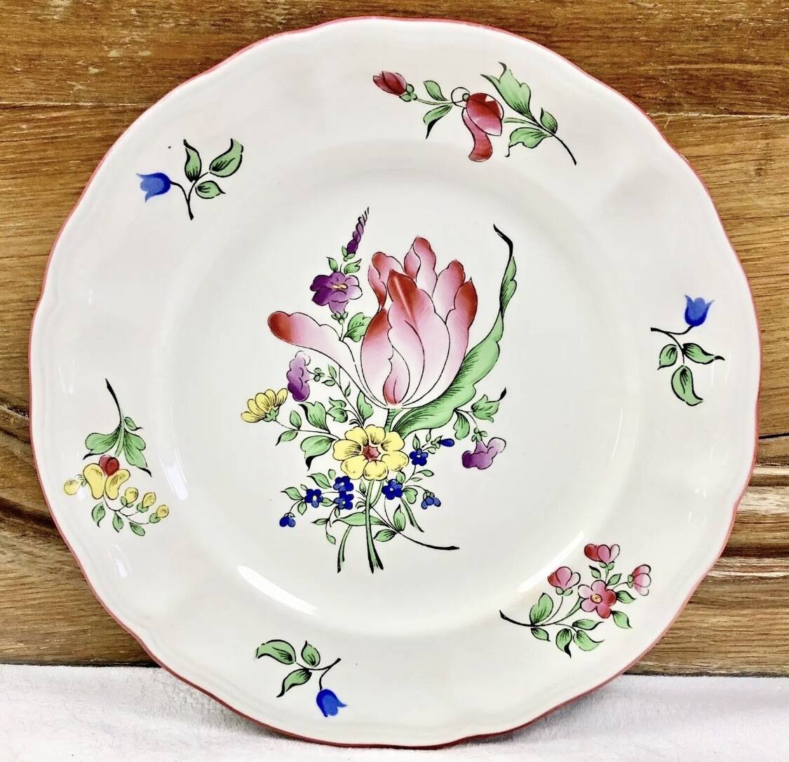 6 dessert plates 22.7 cm Lunéville street light model