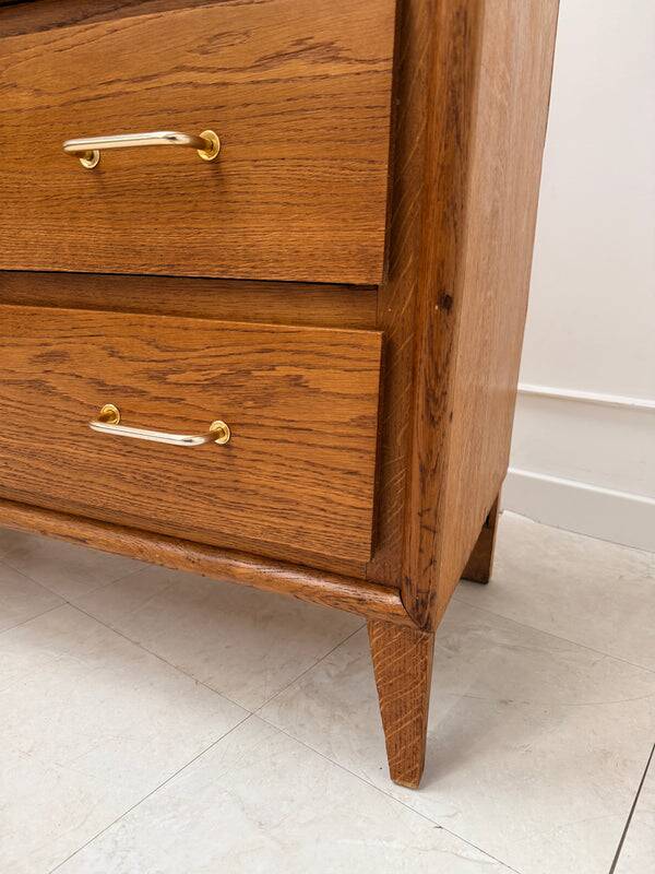 Vintage chest of drawers with tapered legs