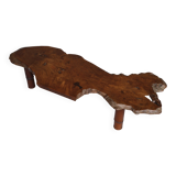 Japanese Showa Period Bamboo and Elm wood Coffee Table, 1960s