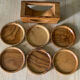 Lot de 6 dessous de verres en olivier