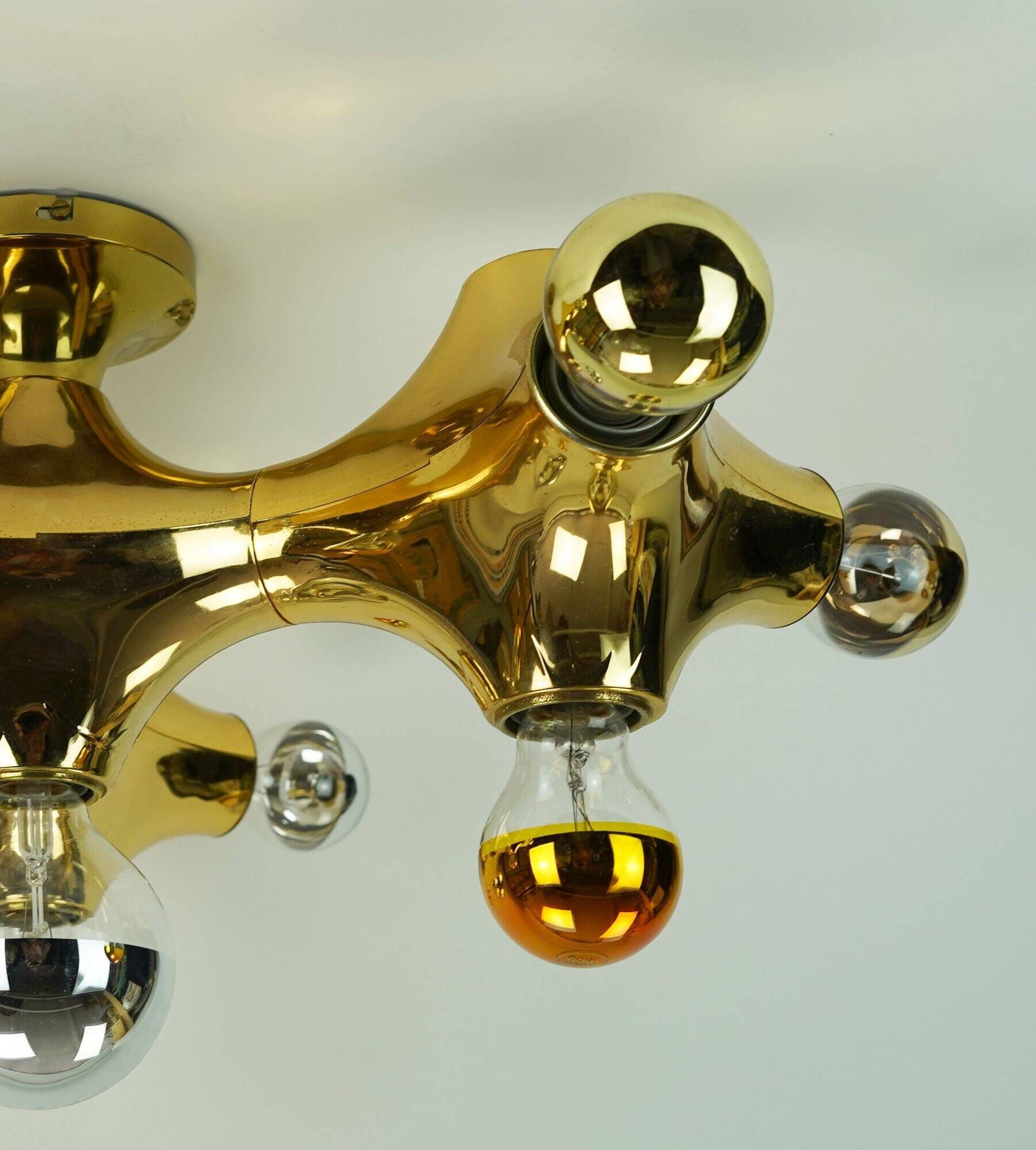 cosack gemini space age CEILING LIGHT - gold-colored - sputnik - 1970s