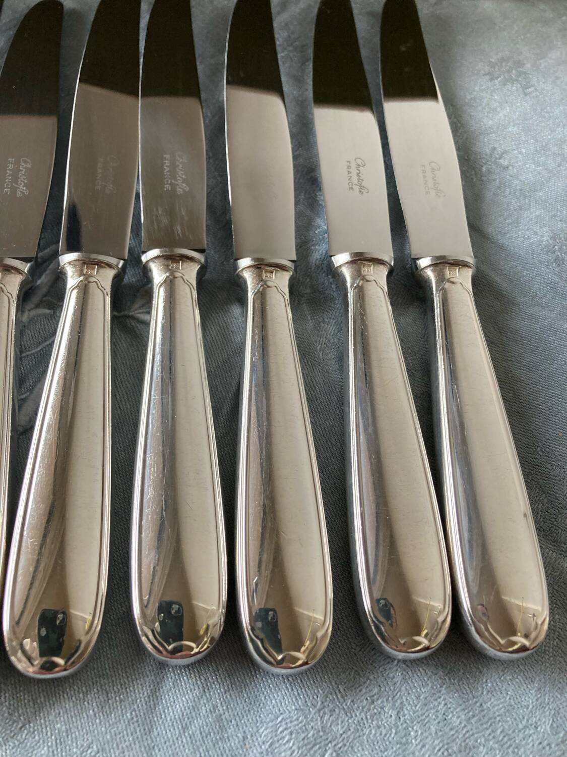 12 Christofle cheese knives